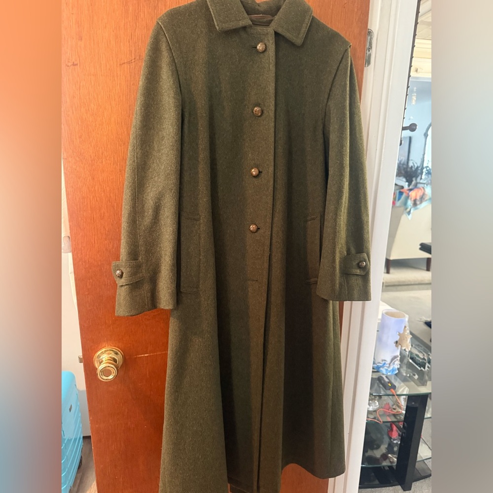 Elegant Dark Green Trench Coat
